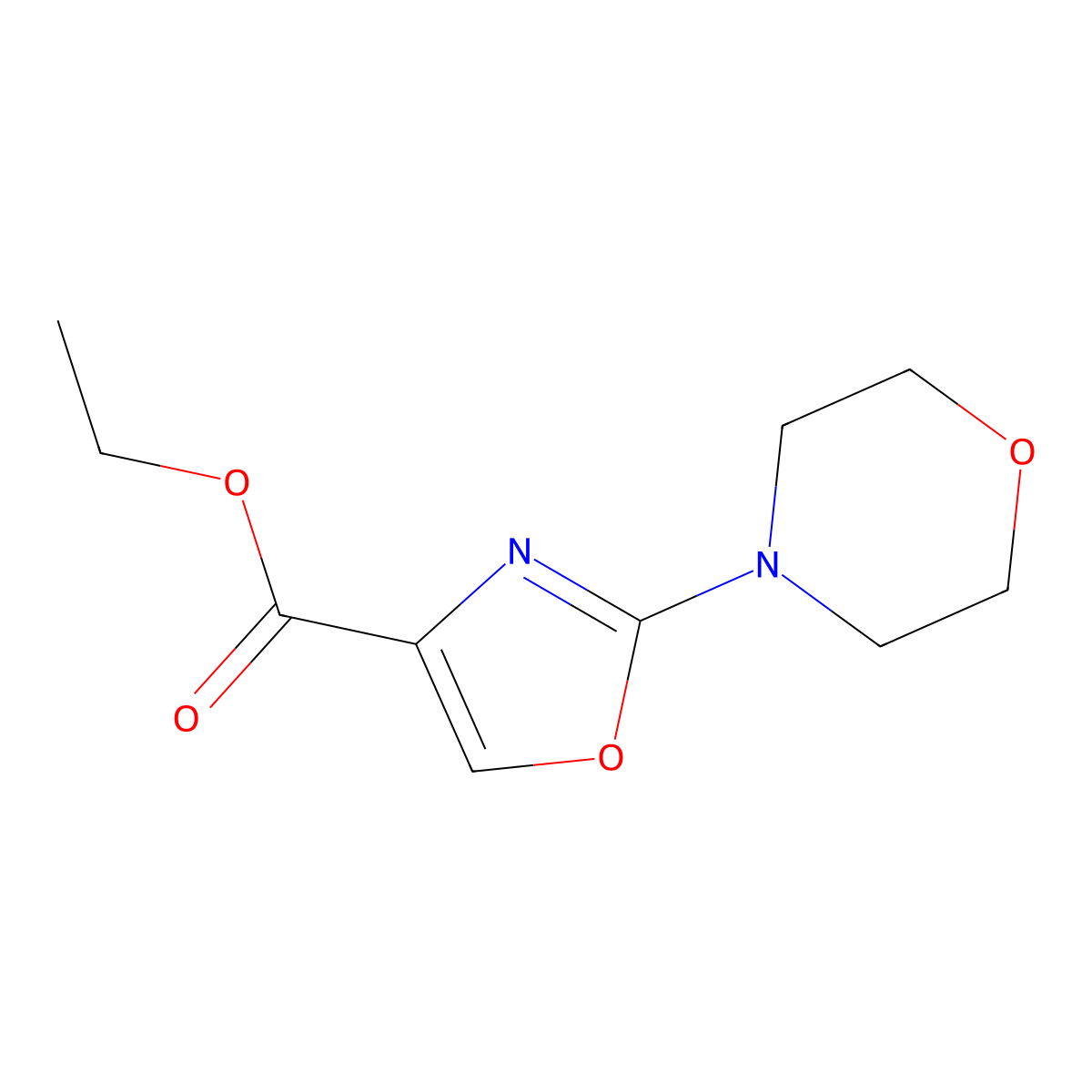 Ethyl 2-morpholinooxazole-4-carboxylate molecular structure, CAS 852181-07-8