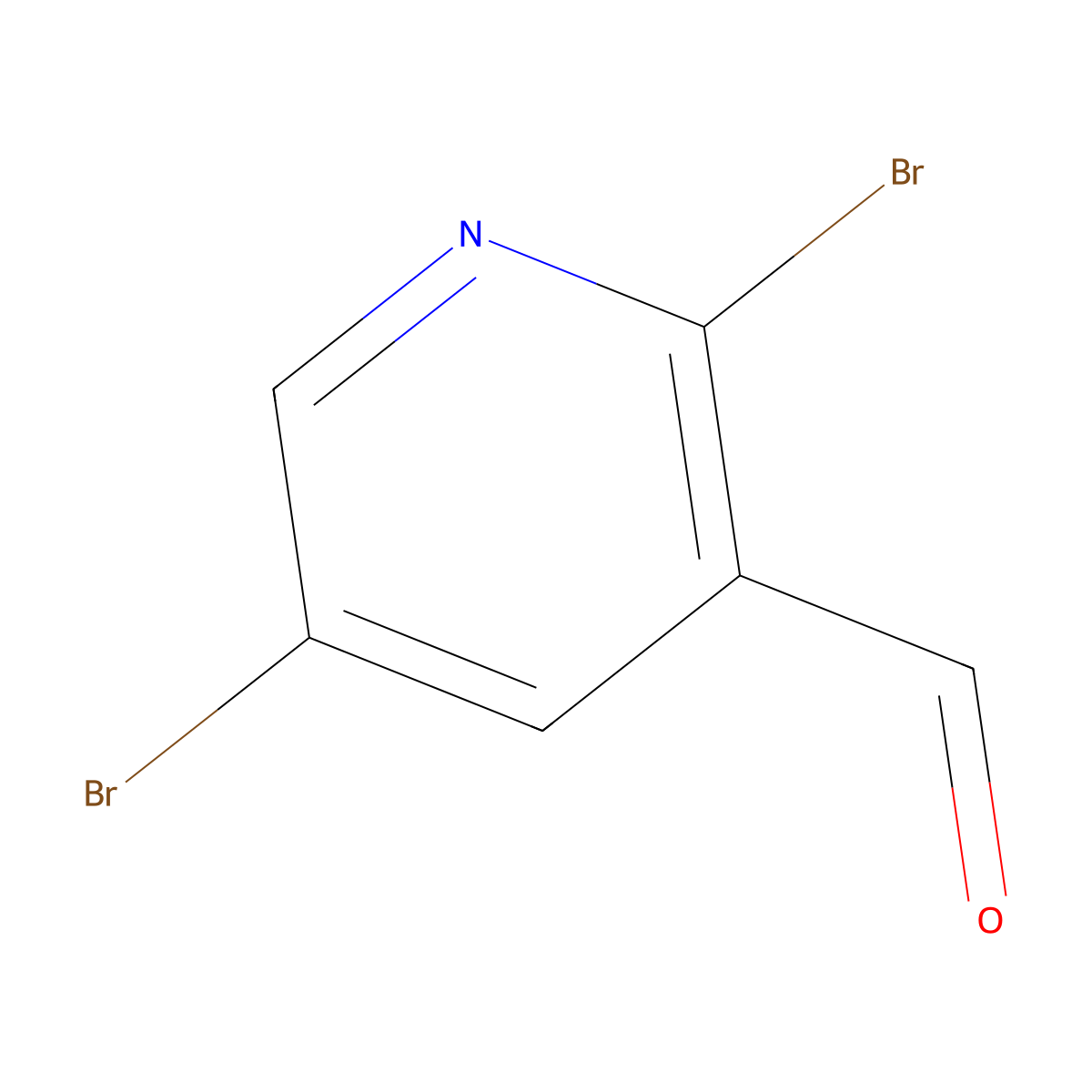 2,5-Dibromonicotinaldehyde molecular structure, CAS 852181-11-4