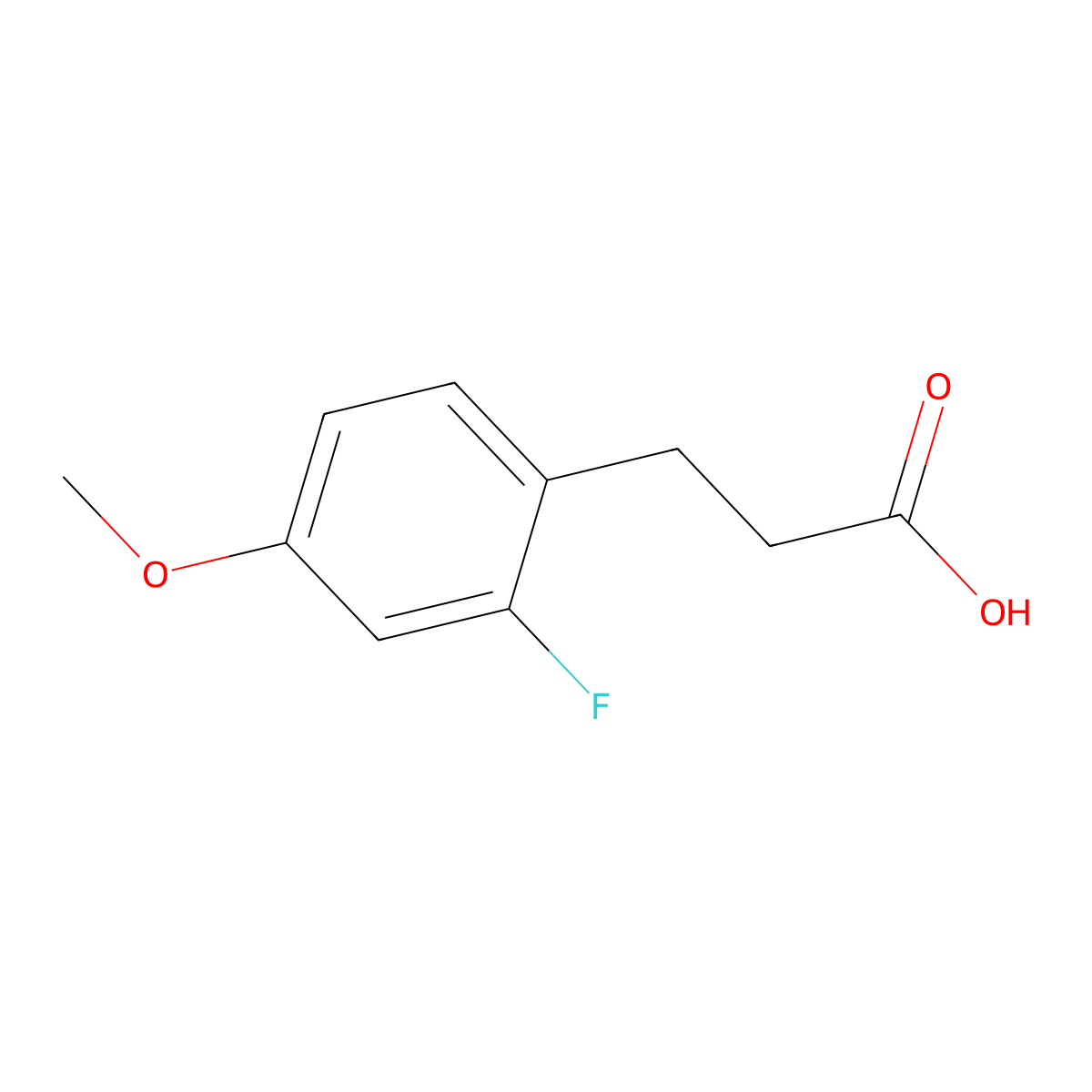 3-(2-Fluoro-4-methoxyphenyl)propanoic acid molecular structure, CAS 852181-15-8