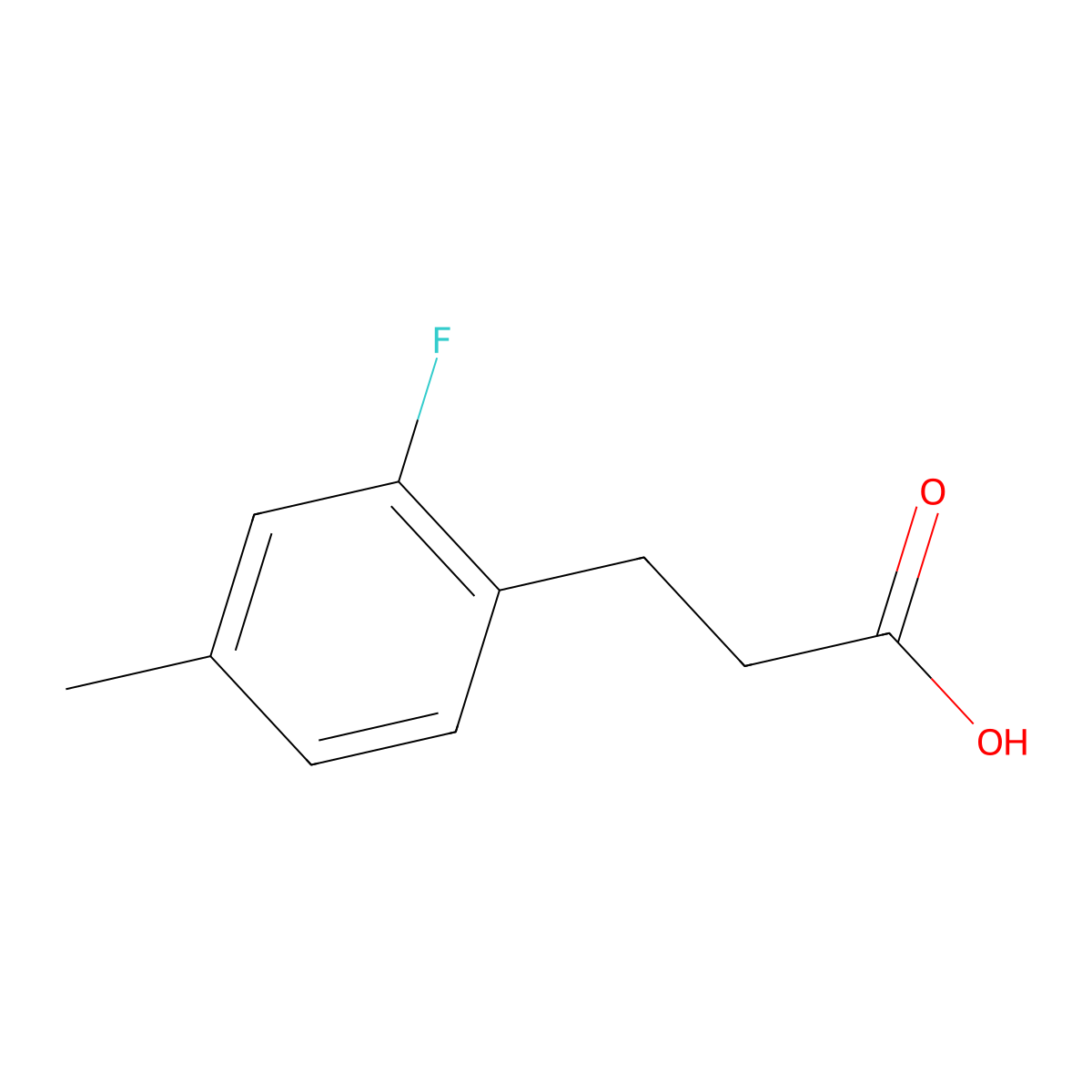 3-(2-Fluoro-4-methylphenyl)propionic acid molecular structure, CAS 852181-17-0