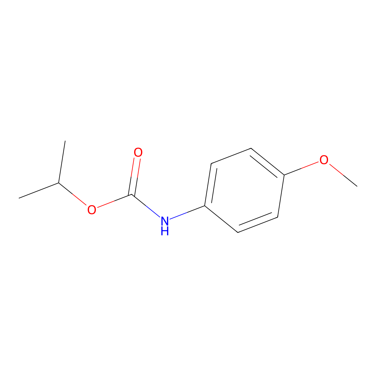 Isopropyl N-(4-methoxyphenyl)carbamate molecular structure, CAS 85221-16-5