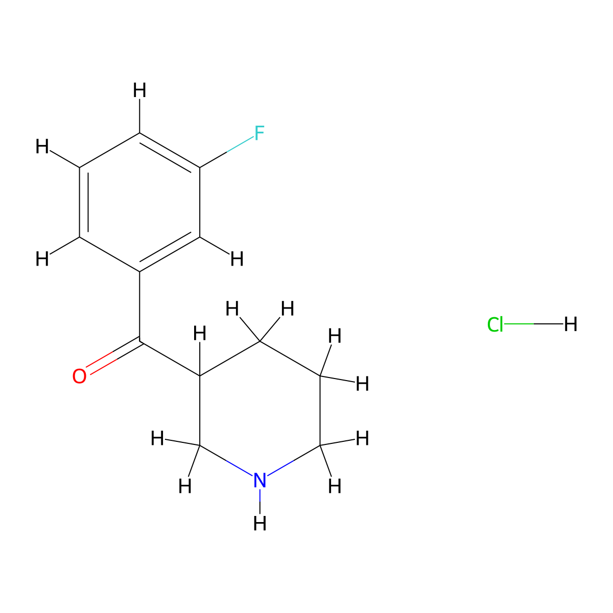 3-[(3-Fluorophenyl)carbonyl]piperidine HCl molecular structure, CAS 852212-51-2