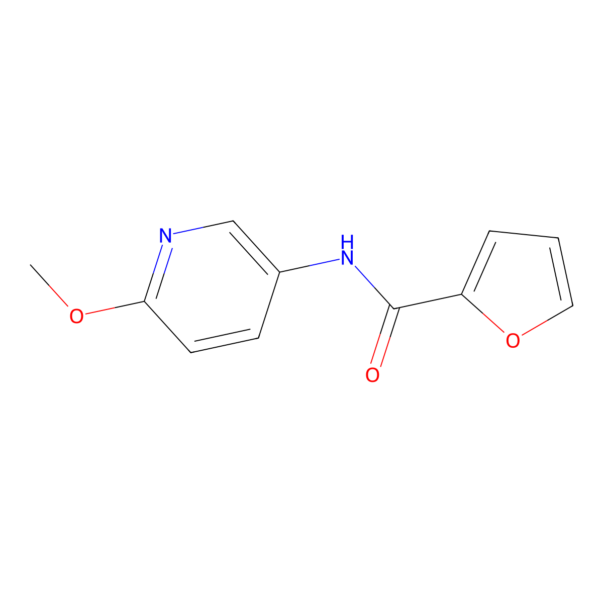 N-(6-methoxypyridin-3-yl)furan-2-carboxamide molecular structure, CAS 852214-09-6