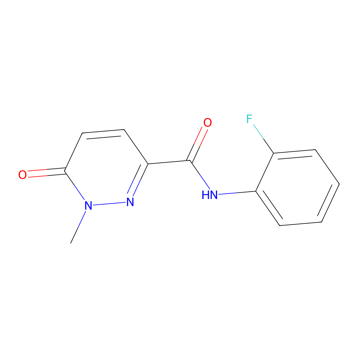 N-(2-fluorophenyl)-1-methyl-6-oxo-1,6-dihydropyridazine-3-carboxamide molecular structure, CAS 852214-10-9