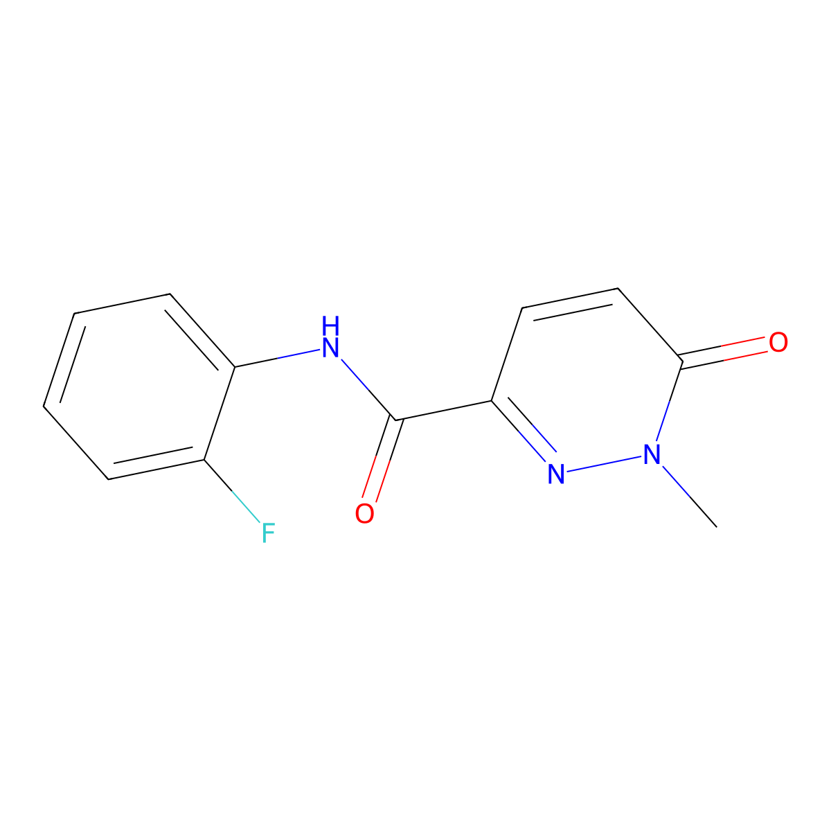 N-(2-fluorophenyl)-1-methyl-6-oxo-1,6-dihydropyridazine-3-carboxamide molecular structure, CAS 852214-10-9