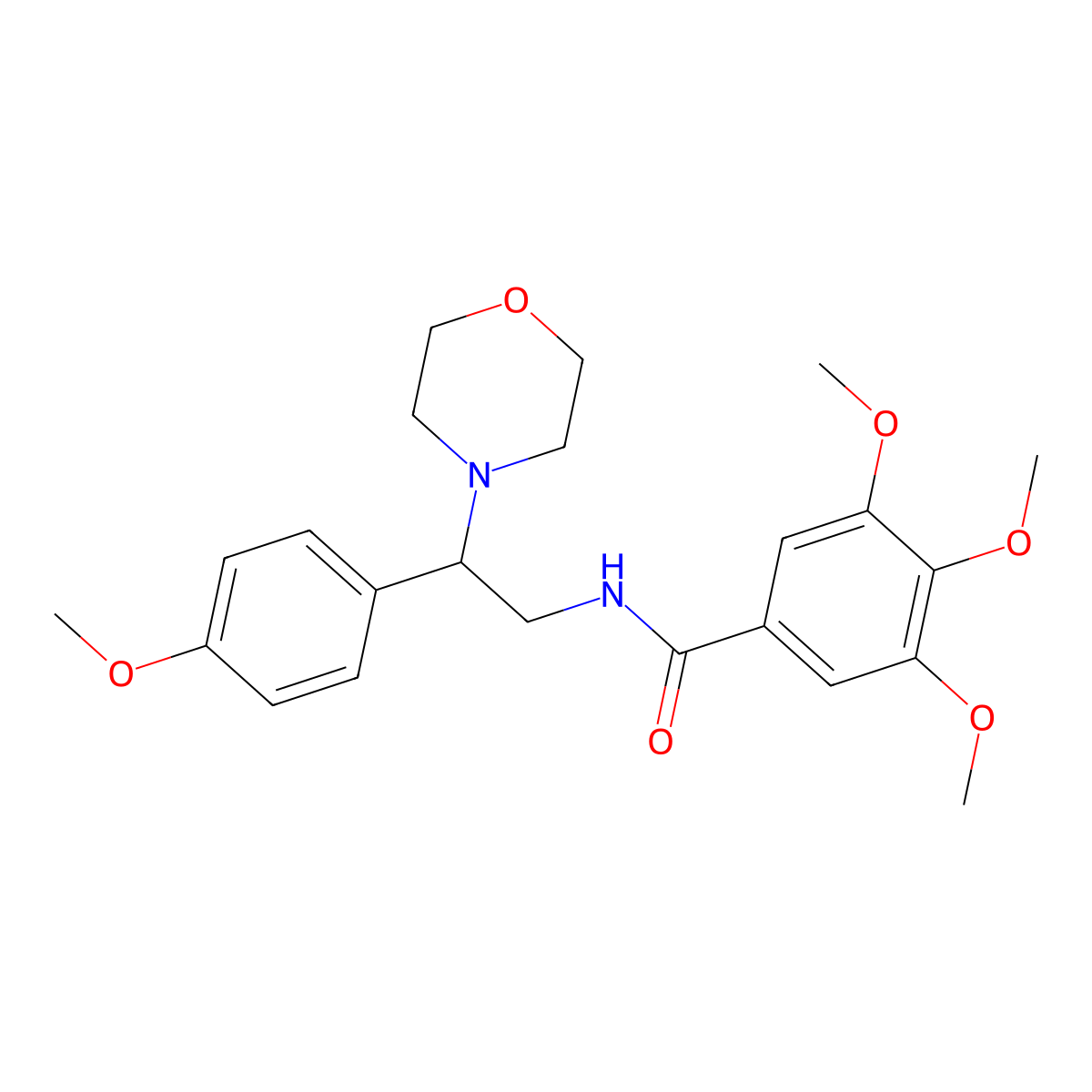 3,4,5-trimethoxy-N-[2-(4-methoxyphenyl)-2-morpholin-4-ylethyl]benzamide molecular structure, CAS 852214-61-0