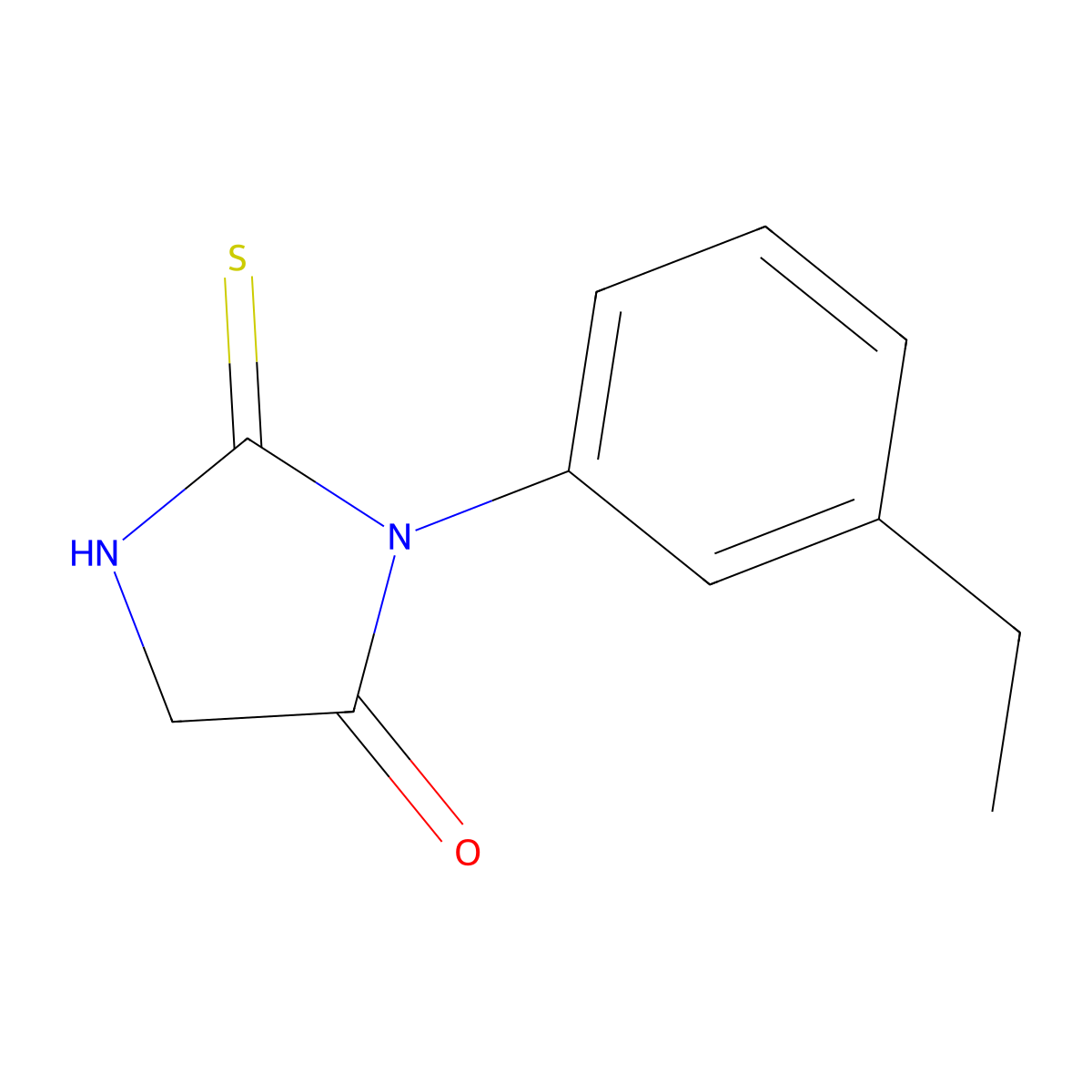 1-(3-ethylphenyl)-2-sulfanyl-4,5-dihydro-1H-imidazol-5-one molecular structure, CAS 852217-66-4