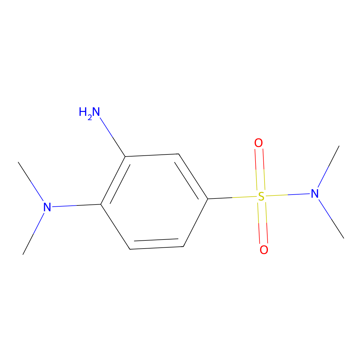 3-amino-4-(dimethylamino)-N,N-dimethylbenzene-1-sulfonamide molecular structure, CAS 852217-77-7