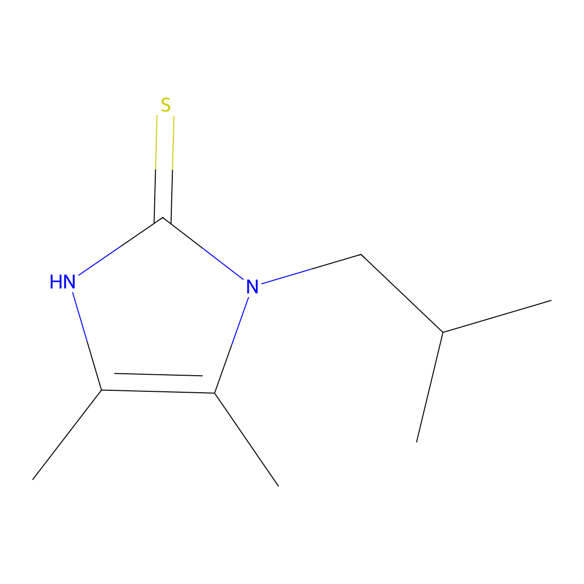 4,5-dimethyl-1-(2-methylpropyl)-1H-imidazole-2-thiol molecular structure, CAS 852217-79-9