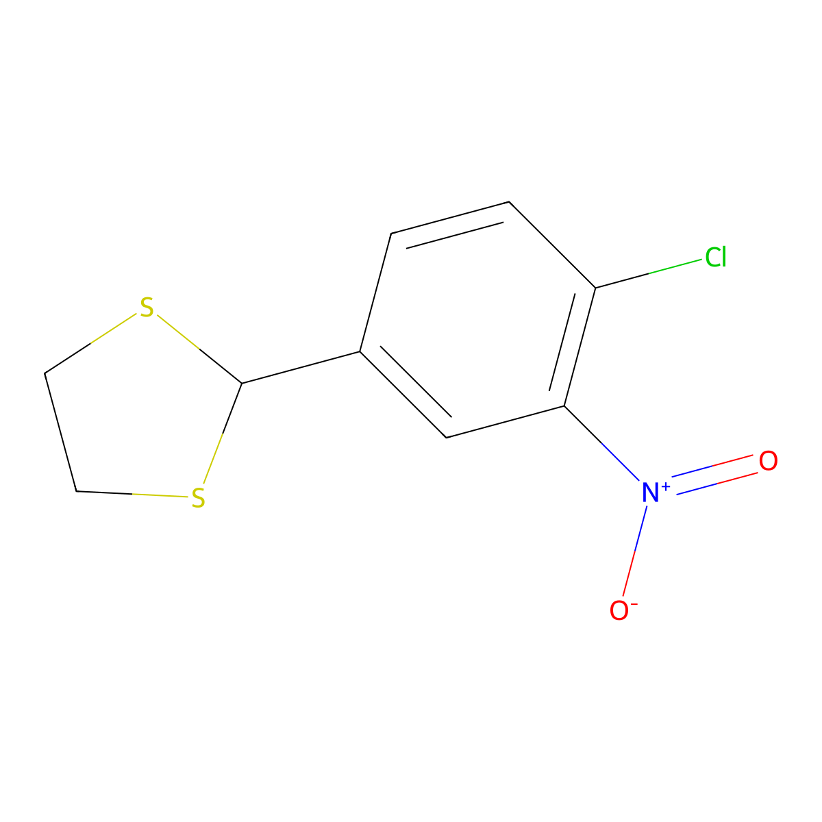 2-(4-Chloro-3-nitrophenyl)-1,3-dithiolane molecular structure, CAS 852218-13-4