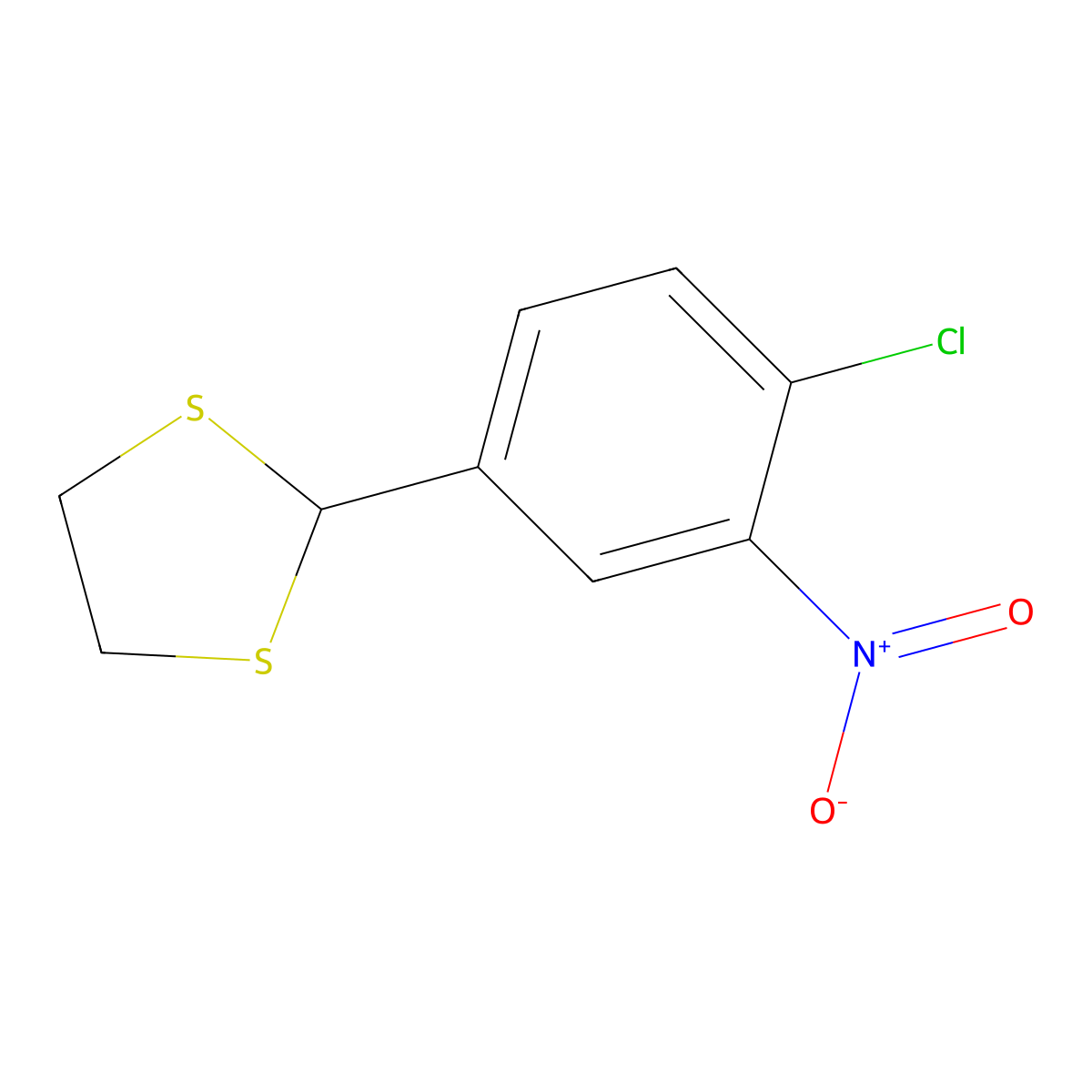 2-(4-Chloro-3-nitrophenyl)-1,3-dithiolane molecular structure, CAS 852218-13-4