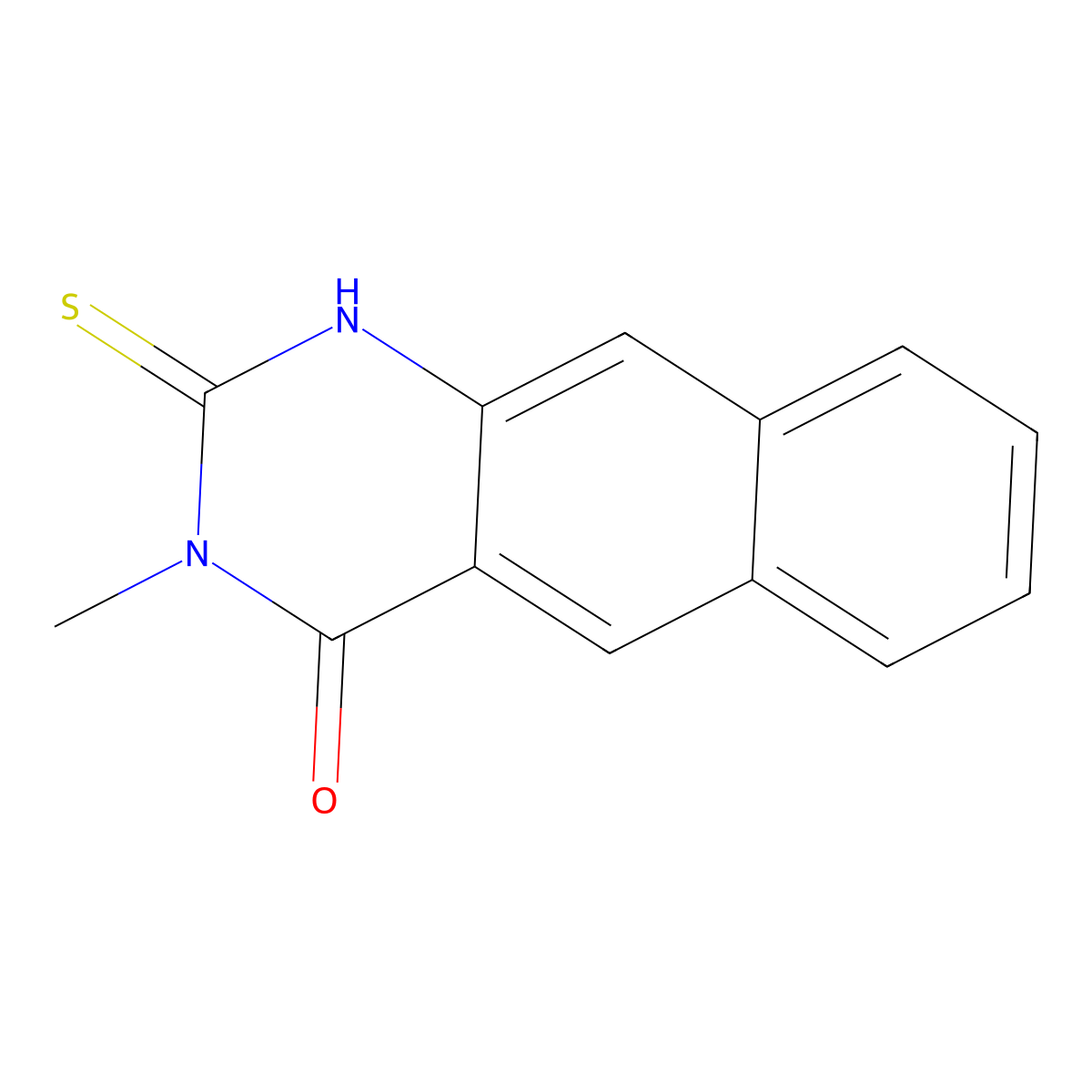 3-methyl-2-sulfanyl-3H,4H-benzo[g]quinazolin-4-one molecular structure, CAS 852218-17-8