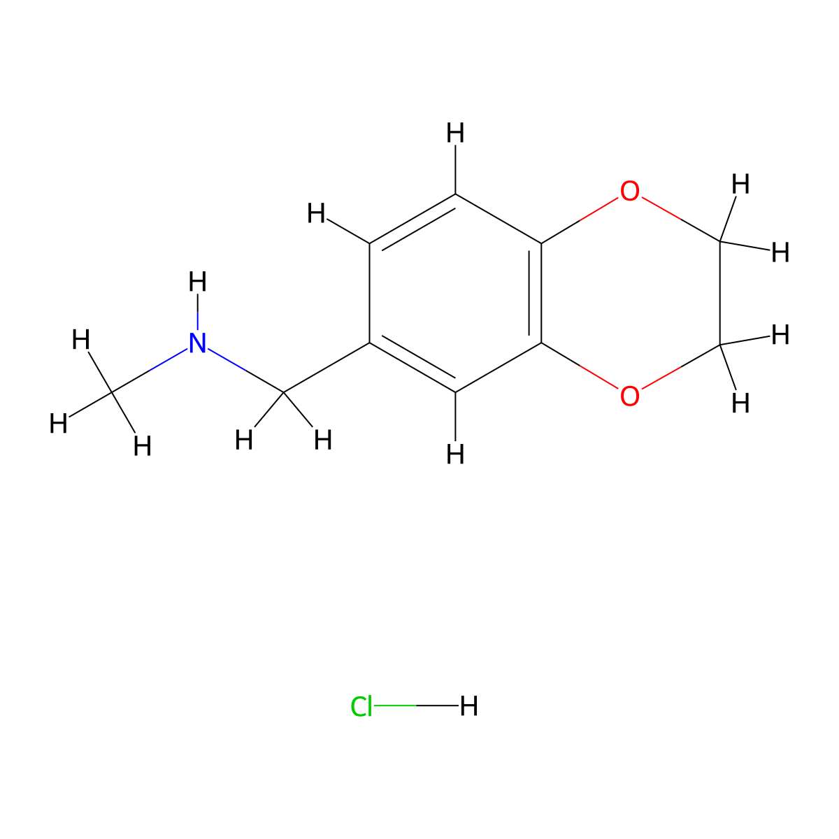 [(2,3-Dihydro-1,4-benzodioxin-6-yl)methyl](methyl)amine hydrochloride molecular structure, CAS 852227-85-1