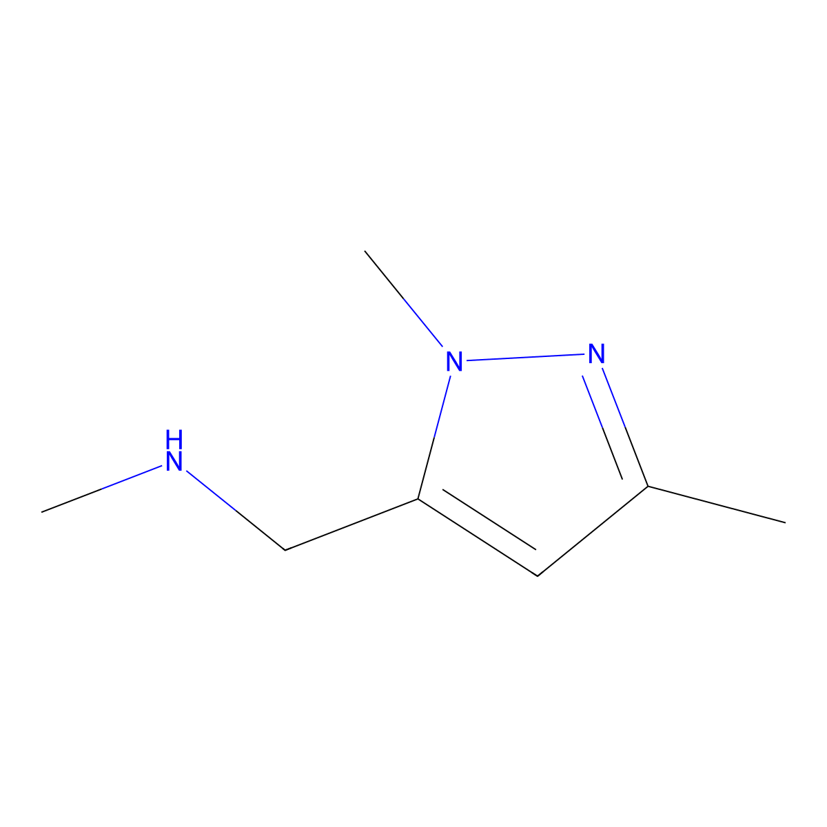 N-[(1,3-Dimethyl-1H-Pyrazol-5-Yl)Methyl]-N-Methylamine molecular structure, CAS 852227-87-3