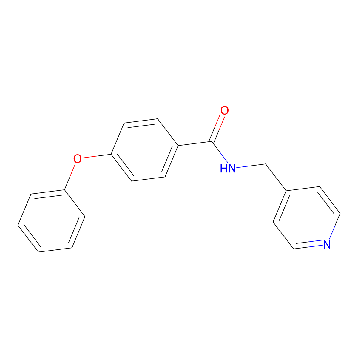 4-phenoxy-N-(pyridin-4-ylmethyl)benzamide molecular structure, CAS 852229-20-0