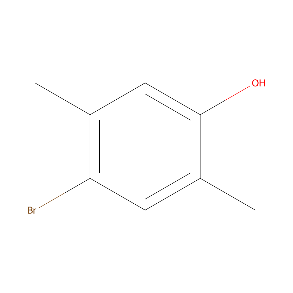 4-Bromo-2,5-dimethylphenol molecular structure, CAS 85223-93-4