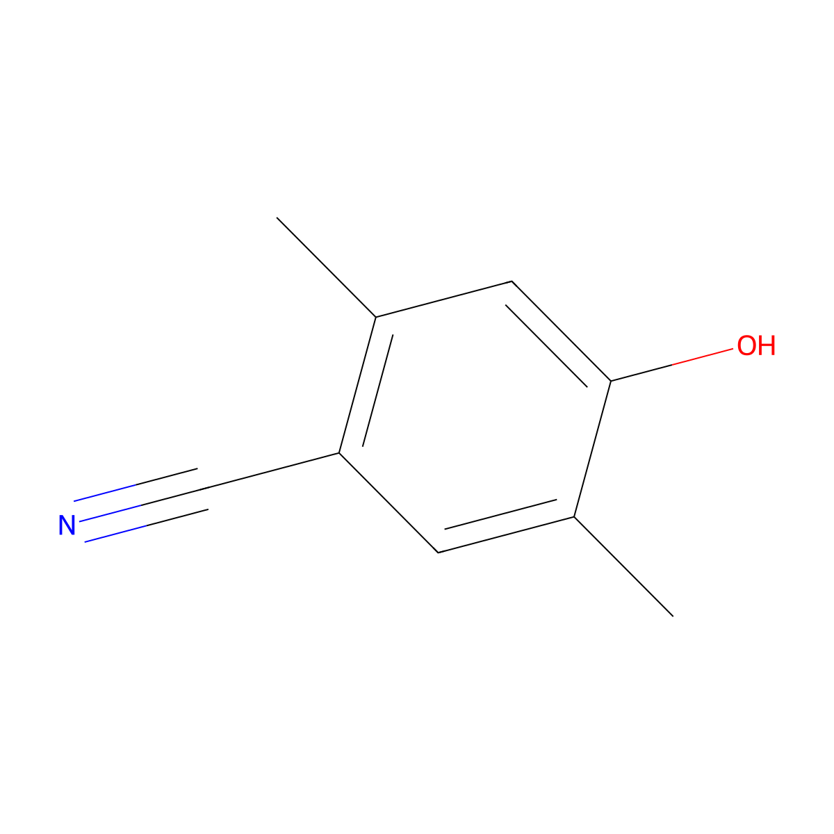 2,5-Dimethyl-4-hydroxybenzonitrile molecular structure, CAS 85223-94-5