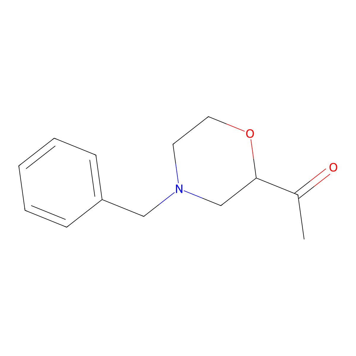 1-(4-Benzylmorpholin-2-yl)ethan-1-one molecular structure, CAS 852237-34-4