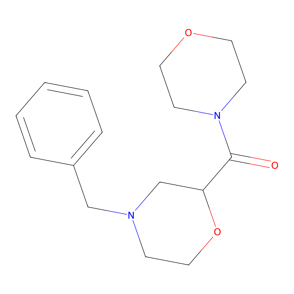 (4-Benzylmorpholin-2-yl)(morpholino)methanone molecular structure, CAS 852237-40-2