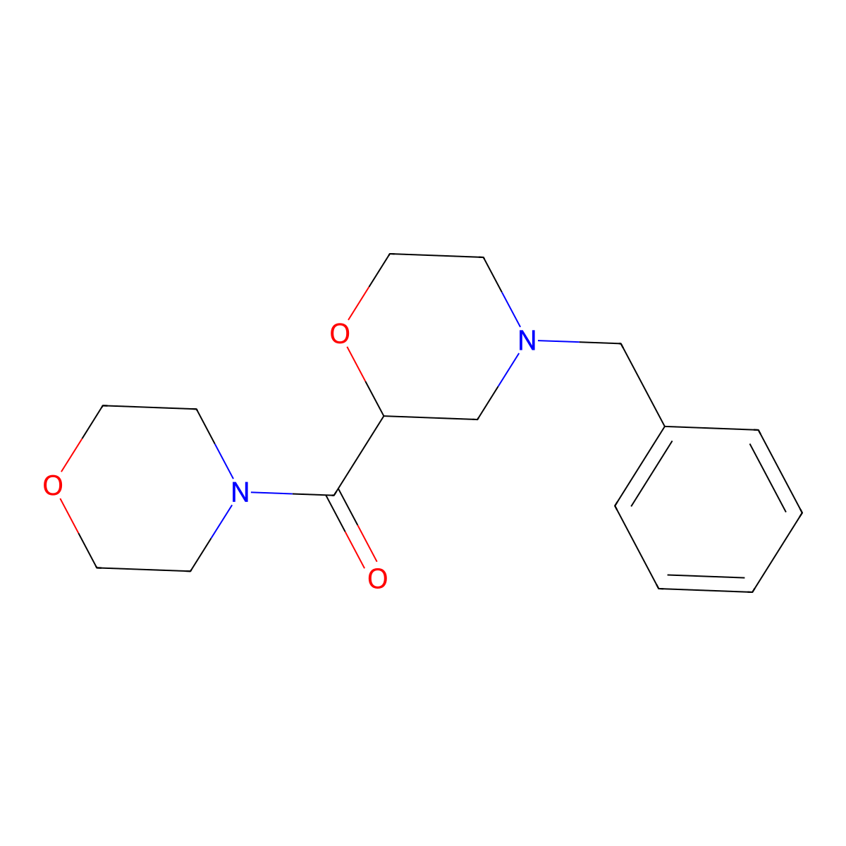 (4-Benzylmorpholin-2-yl)(morpholino)methanone molecular structure, CAS 852237-40-2