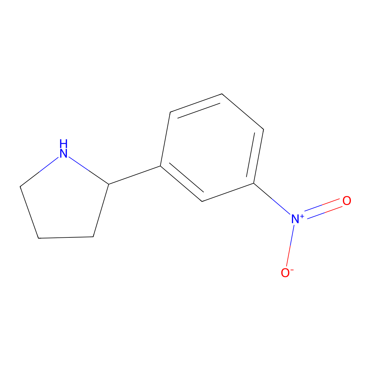 2-(3-Nitrophenyl)pyrrolidine molecular structure, CAS 852281-23-3