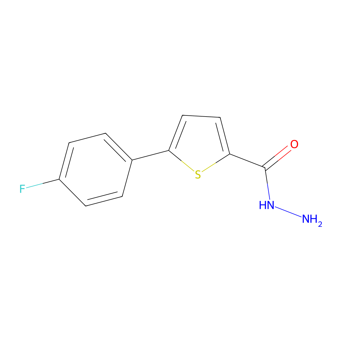5-(4-Fluorophenyl)thiophene-2-carbohydrazide molecular structure, CAS 852296-85-6