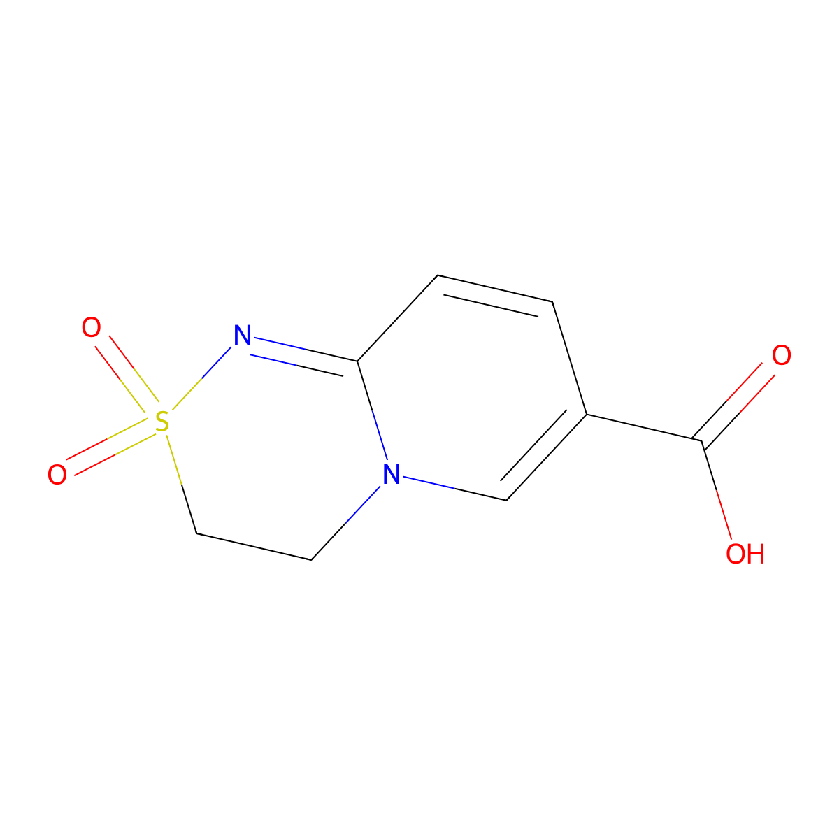 2,2-dioxo-3H,4H-2lambda6-pyrido(2,1-c)(1,2,4)thiadiazine-7-carboxylic acid molecular structure, CAS 852296-86-7