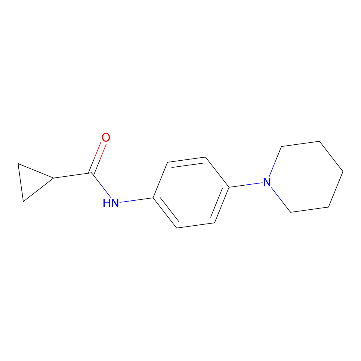 n-(4-(Piperidin-1-yl)phenyl)cyclopropanecarboxamide molecular structure, CAS 852298-11-4