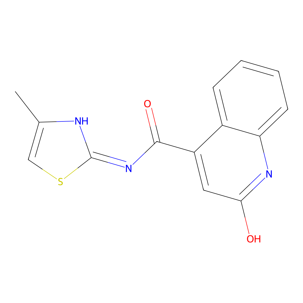N-(4-methyl-1,3-thiazol-2-yl)-2-oxo-1H-quinoline-4-carboxamide molecular structure, CAS 852304-29-1