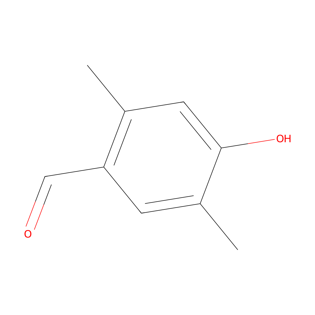 4-Hydroxy-2,5-dimethyl-benzaldehyde molecular structure, CAS 85231-15-8
