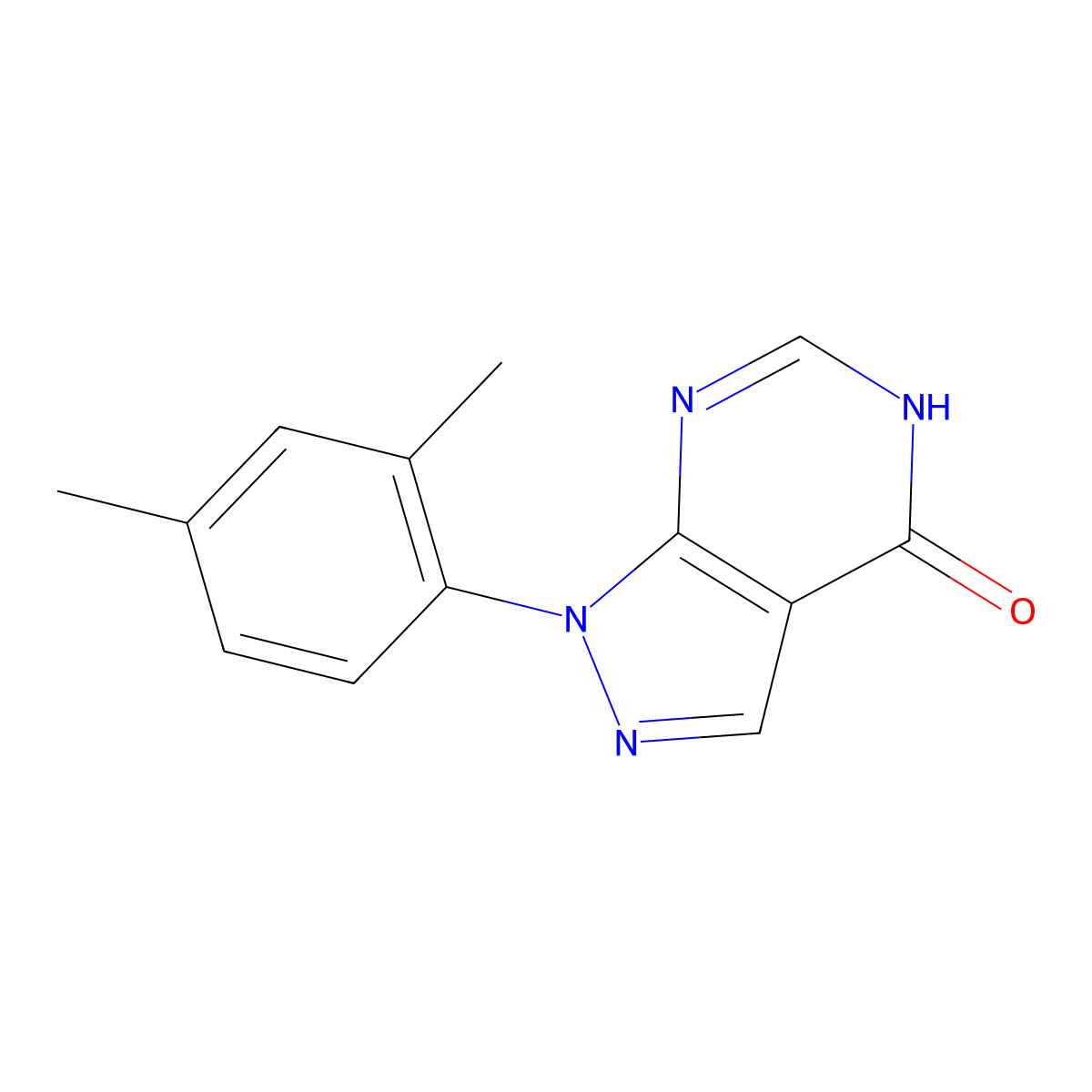 1-(2,4-dimethylphenyl)-2H-pyrazolo[3,4-d]pyrimidin-4-one molecular structure, CAS 852313-95-2