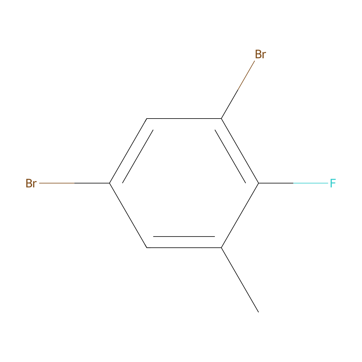 3,5-Dibromo-2-fluorotoluene molecular structure, CAS 85233-13-2