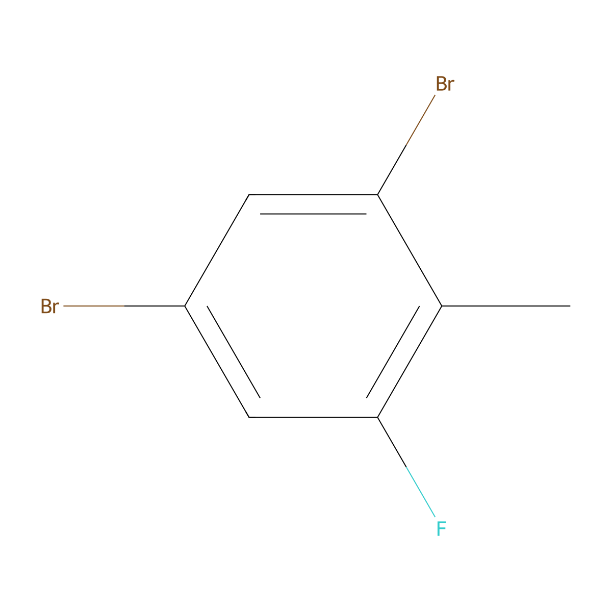 1,5-Dibromo-3-fluoro-2-methylbenzene molecular structure, CAS 85233-17-6