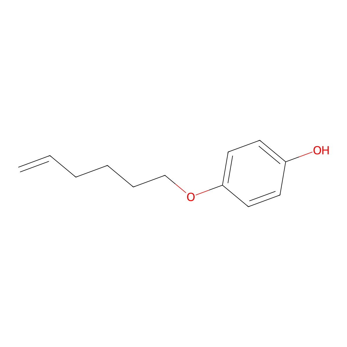 4-Hex-5-enyloxy-phenol molecular structure, CAS 85234-58-8