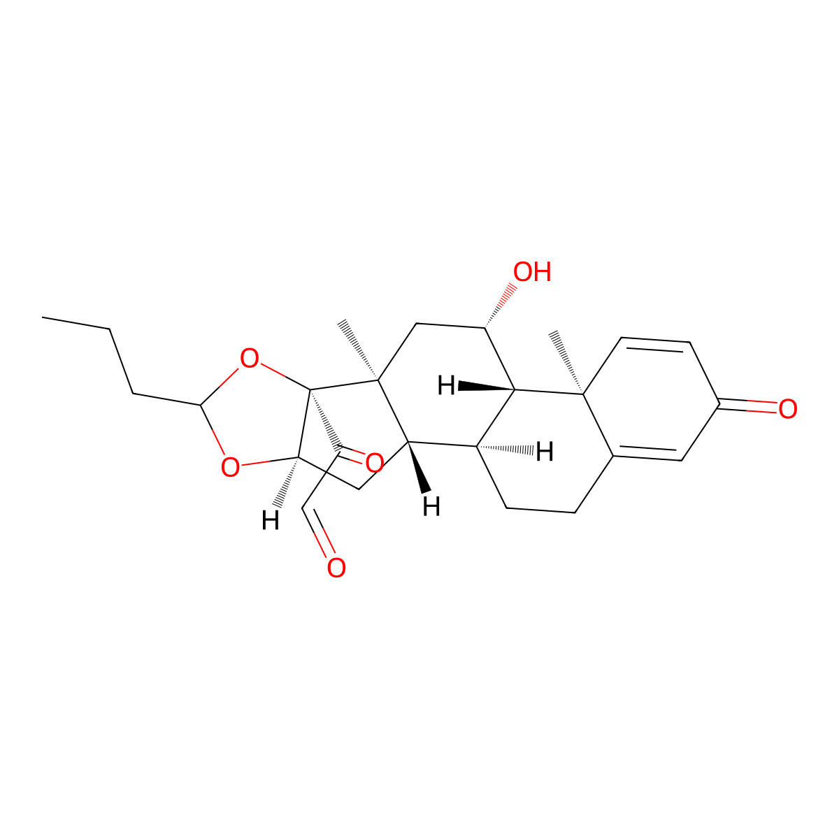 21-Dehydro Budesonide molecular structure, CAS 85234-63-5