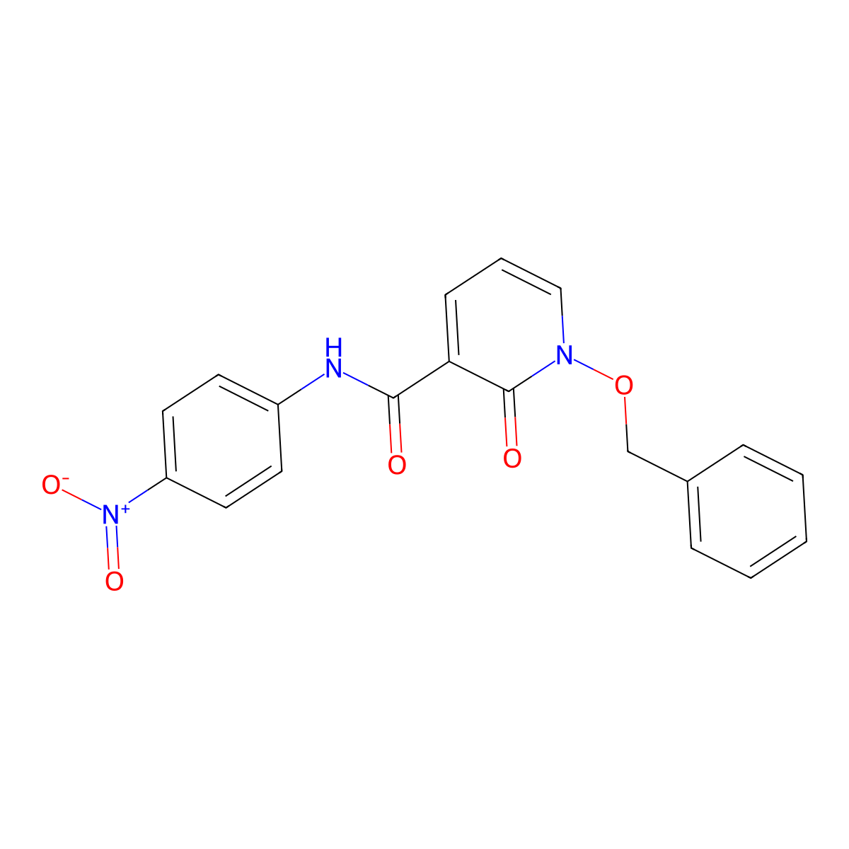 1-(benzyloxy)-N-(4-nitrophenyl)-2-oxo-1,2-dihydropyridine-3-carboxamide molecular structure, CAS 852364-56-8