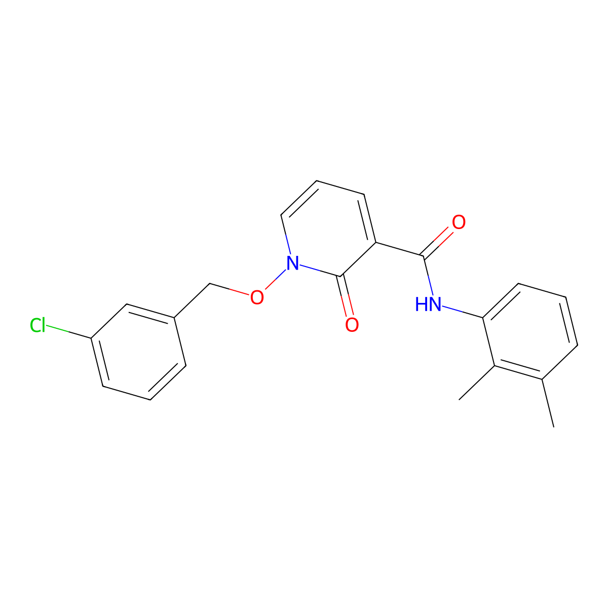 1-((3-chlorobenzyl)oxy)-N-(2,3-dimethylphenyl)-2-oxo-1,2-dihydropyridine-3-carboxamide molecular structure, CAS 852365-26-5