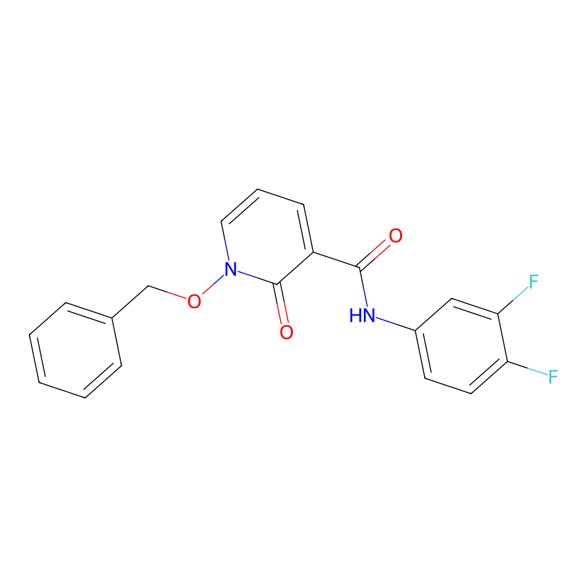 1-(benzyloxy)-N-(3,4-difluorophenyl)-2-oxo-1,2-dihydropyridine-3-carboxamide molecular structure, CAS 852365-78-7
