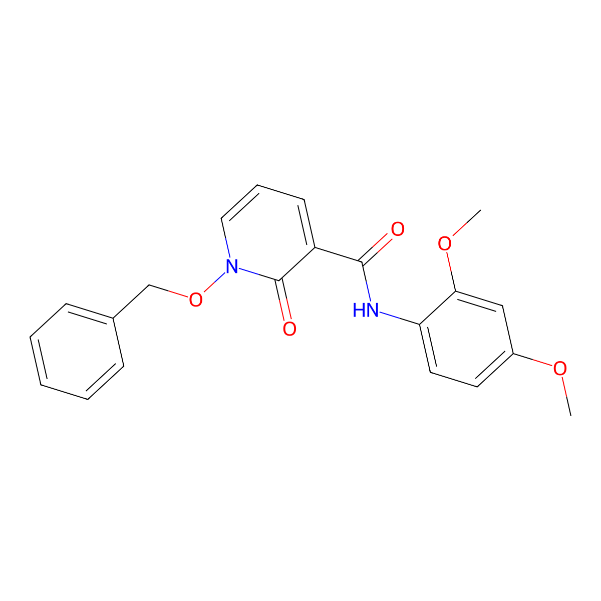 1-(benzyloxy)-N-(2,4-dimethoxyphenyl)-2-oxo-1,2-dihydropyridine-3-carboxamide molecular structure, CAS 852365-92-5