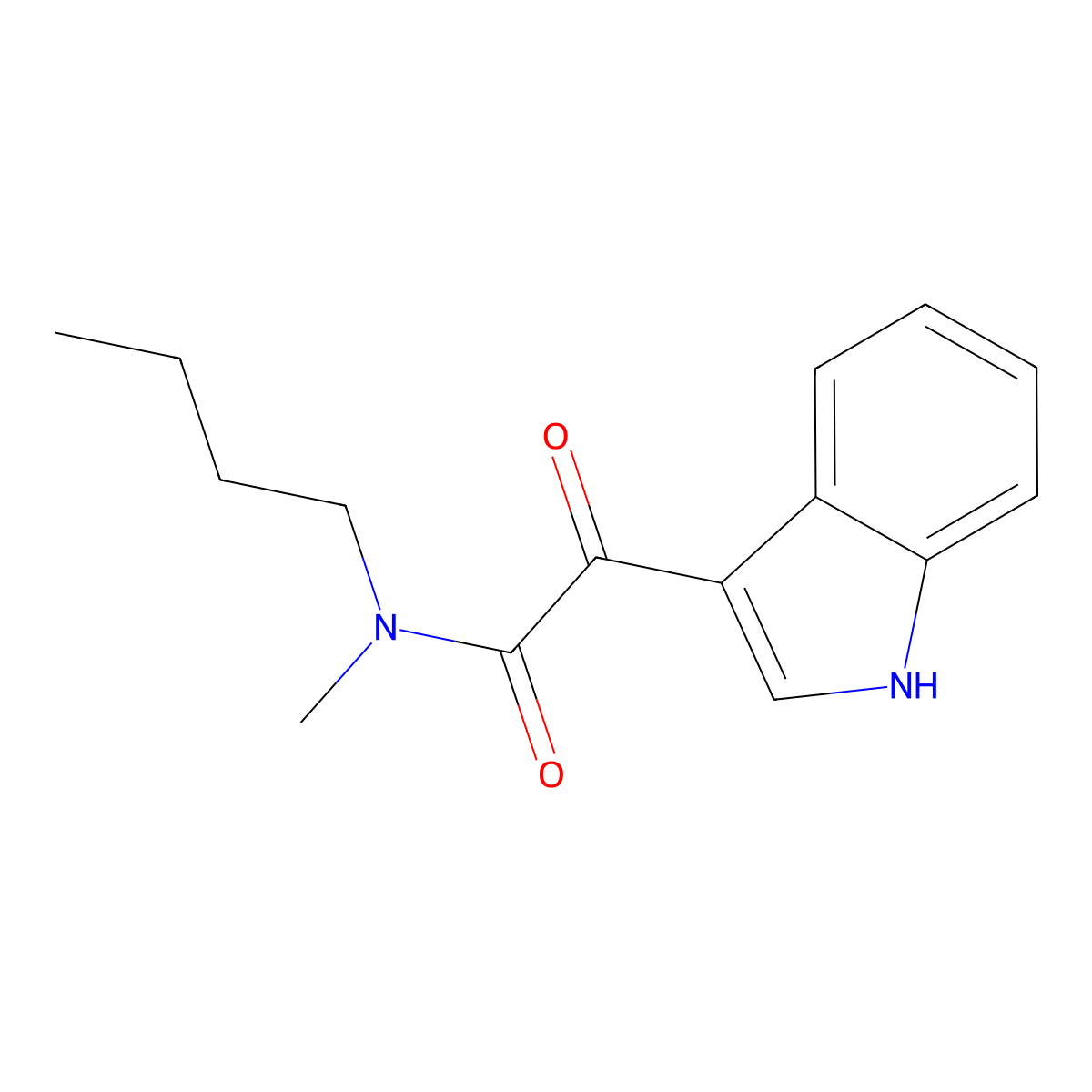 N-butyl-2-(1H-indol-3-yl)-N-methyl-2-oxoacetamide molecular structure, CAS 852367-04-5