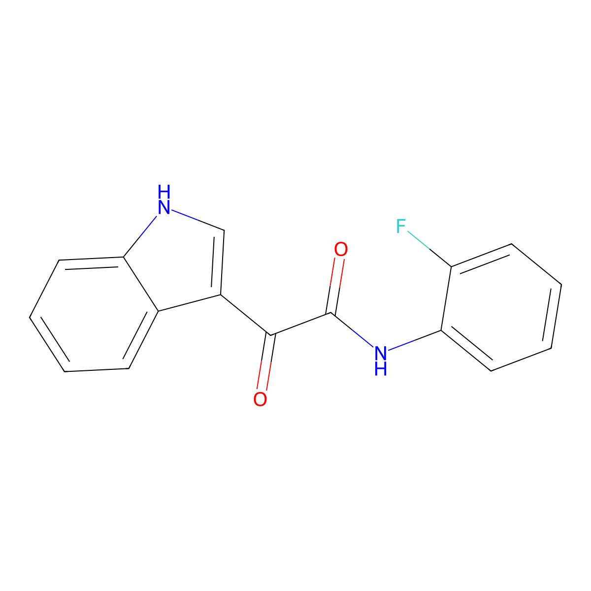 N-(2-Fluorophenyl)-2-(1H-indol-3-yl)-2-oxoacetamide molecular structure, CAS 852367-64-7