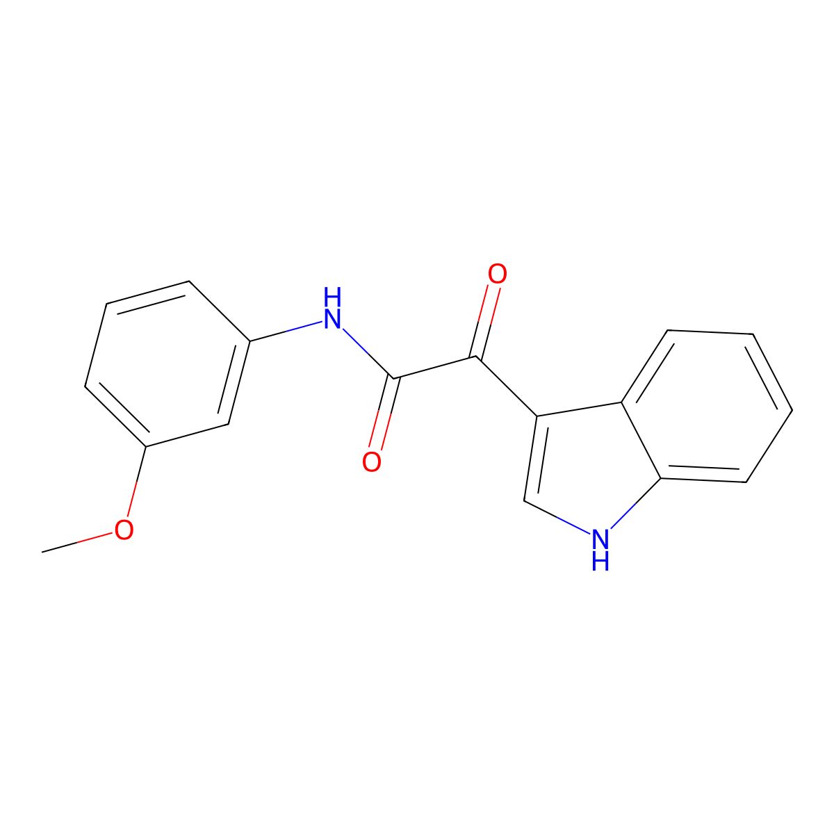 2-(1H-indol-3-yl)-N-(3-methoxyphenyl)-2-oxoacetamide molecular structure, CAS 852367-68-1