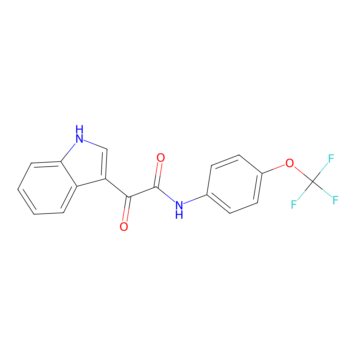 2-(1H-indol-3-yl)-2-oxo-N-[4-(trifluoromethoxy)phenyl]acetamide molecular structure, CAS 852367-70-5