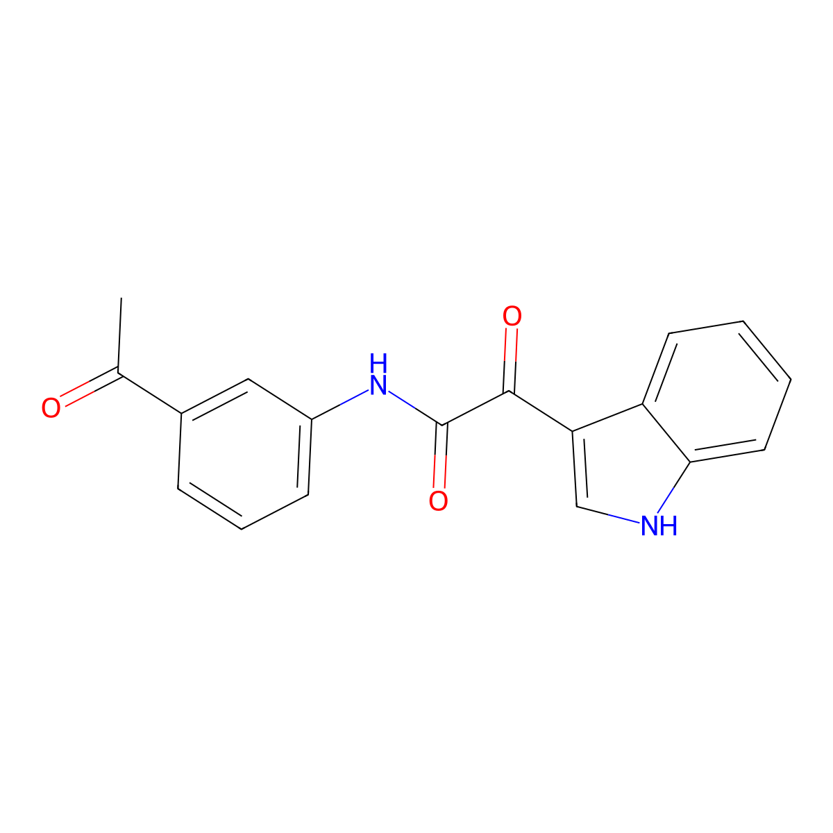 N-(3-acetylphenyl)-2-(1H-indol-3-yl)-2-oxoacetamide molecular structure, CAS 852367-73-8