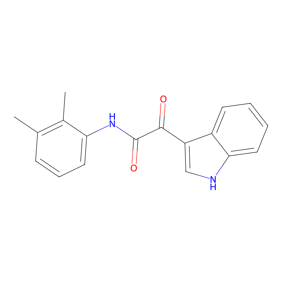 N-(2,3-dimethylphenyl)-2-(1H-indol-3-yl)-2-oxoacetamide molecular structure, CAS 852367-77-2