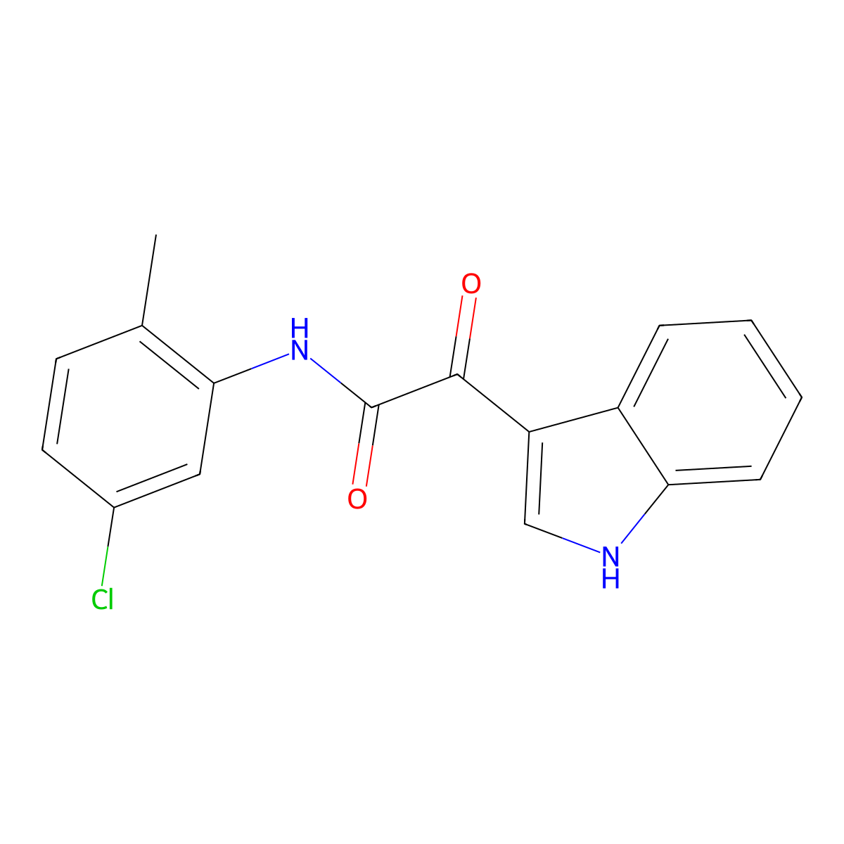 N-(5-chloro-2-methylphenyl)-2-(1H-indol-3-yl)-2-oxoacetamide molecular structure, CAS 852367-88-5
