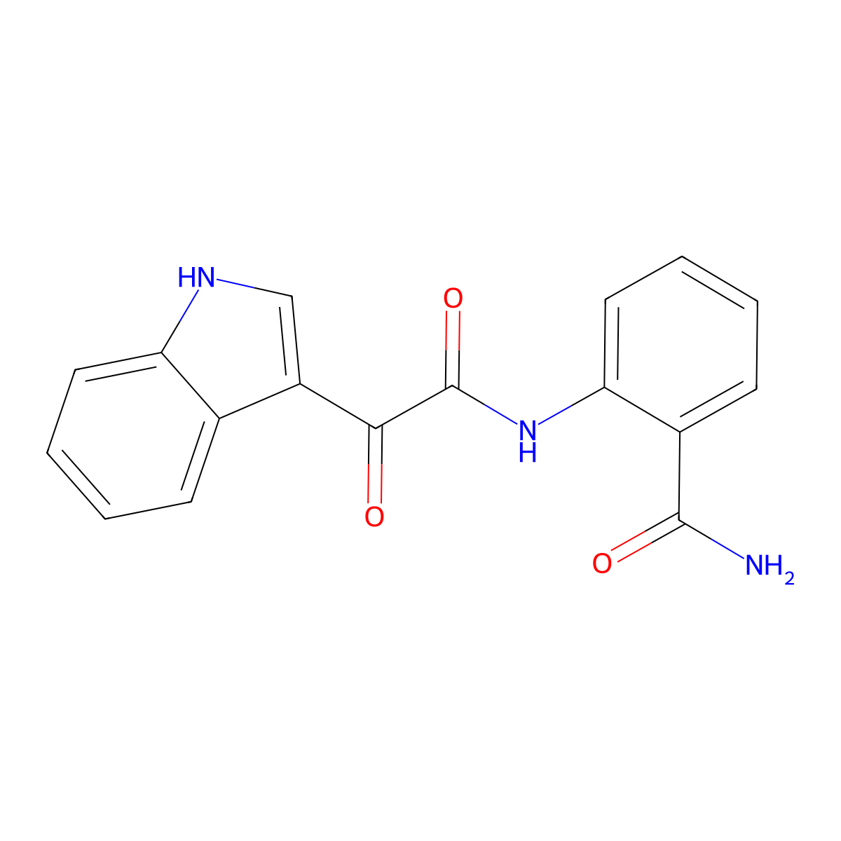 2-[2-(1H-Indol-3-YL)-2-oxoacetamido]benzamide molecular structure, CAS 852367-99-8