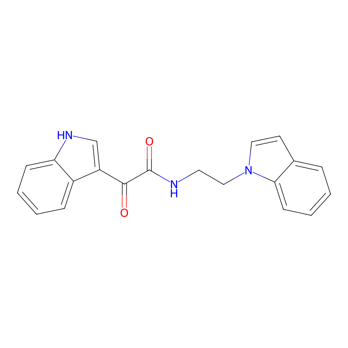 2-(1H-indol-3-yl)-N-[2-(1H-indol-1-yl)ethyl]-2-oxoacetamide molecular structure, CAS 852368-02-6