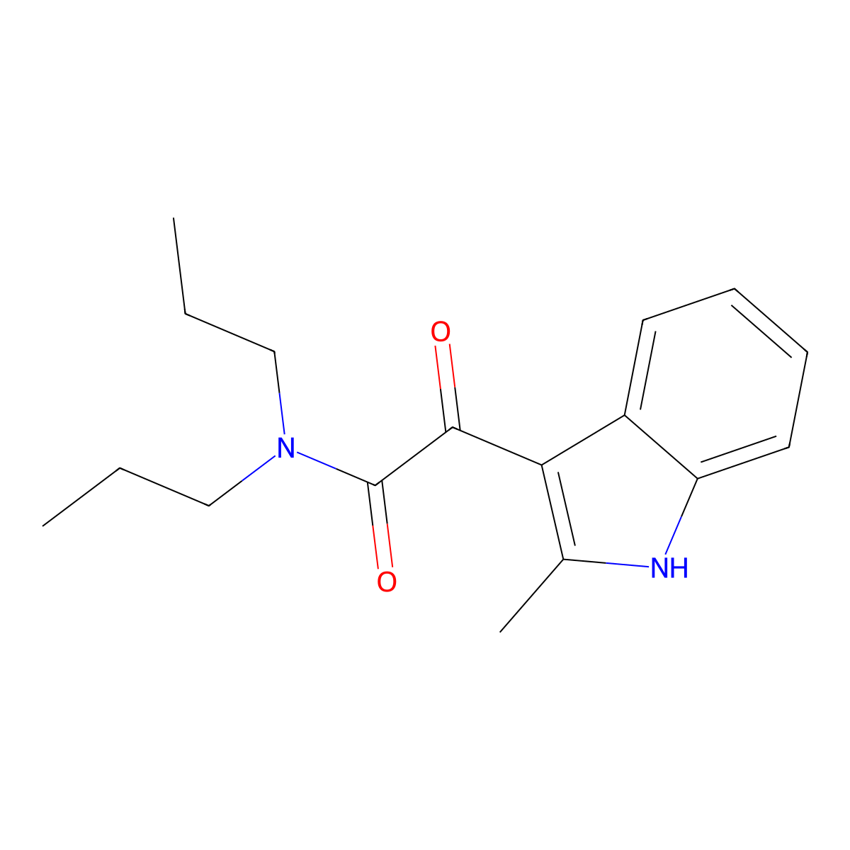 2-(2-methyl-1H-indol-3-yl)-2-oxo-N,N-dipropylacetamide molecular structure, CAS 852368-35-5