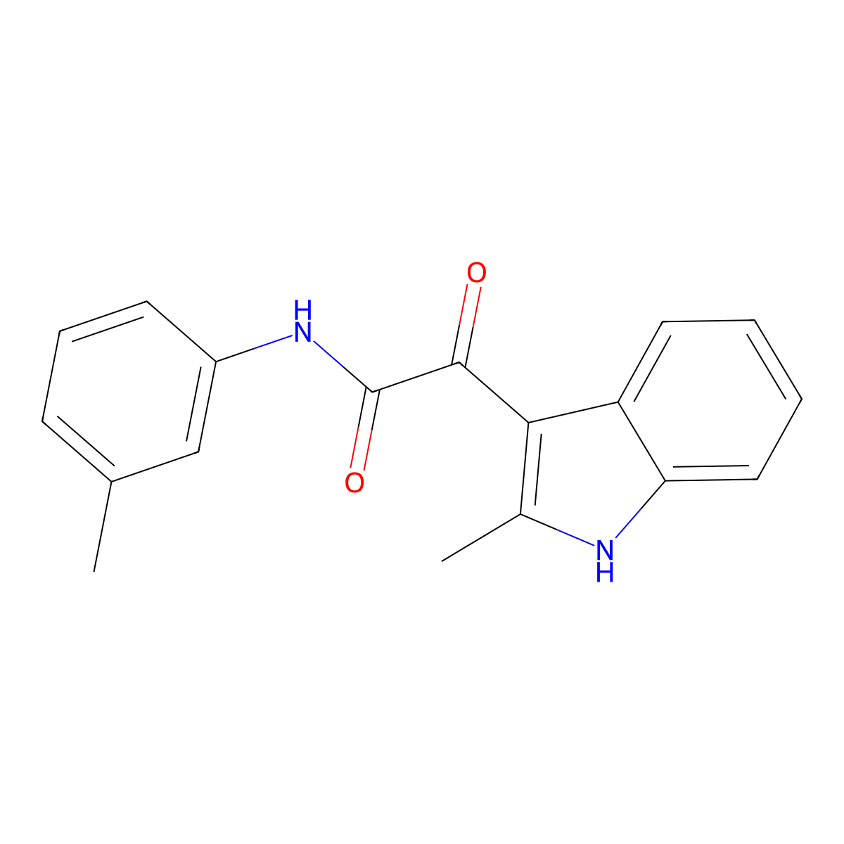 2-(2-methyl-1H-indol-3-yl)-N-(3-methylphenyl)-2-oxoacetamide molecular structure, CAS 852369-11-0